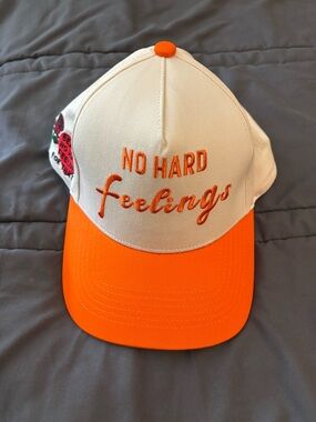 Kids 'No Hard Feelings' Two-Tone Baseball Cap - Orange & White